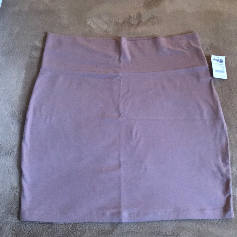 Mauve Color Body Con Mini Skirt
